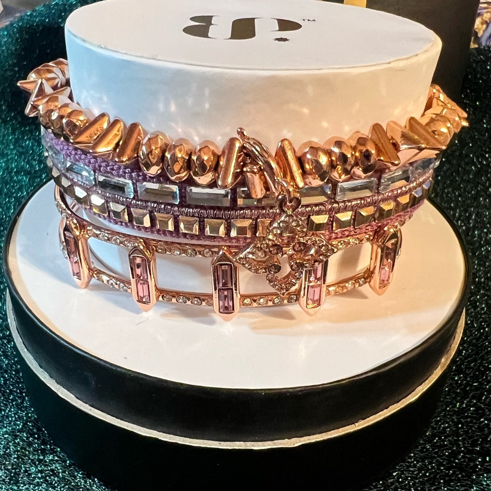Bomb Party Fall Luxe Stack “Getaway Glam” Clover Charm Rose Gold NWT RBP7845